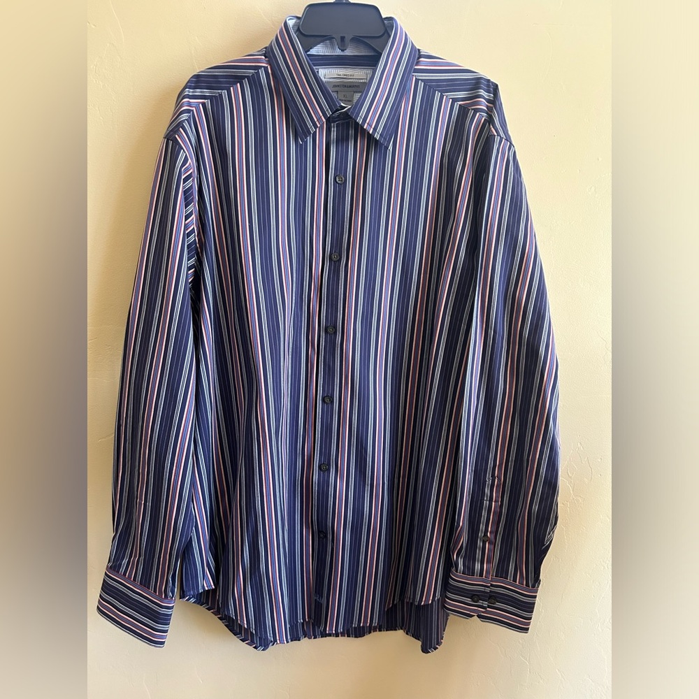 Johnston & Murphy Striped Casual/Dress Shirt Size XL